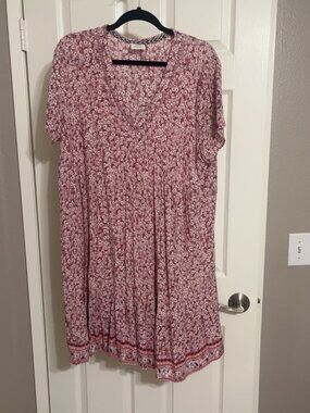 Knox Rose Pink Floral Boho Dress XXL